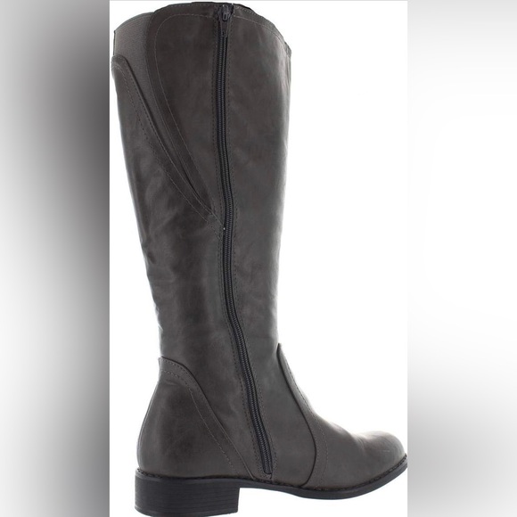 Style & Co. Womens Milah Faux Leather Riding Boots Gray ✅ - Picture 2 of 4